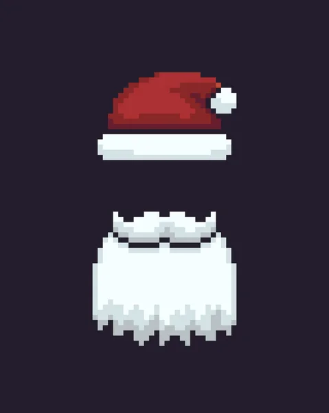 Pixel art Santa — Vettoriale Stock