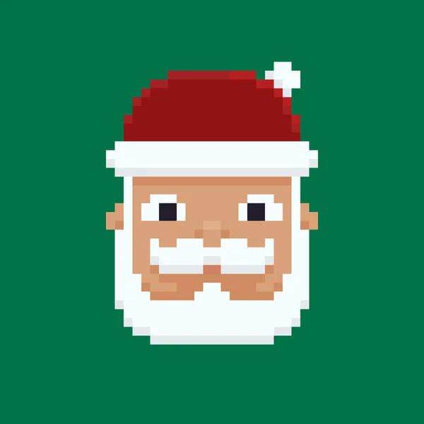 Pixelart Santa — Stock vektor