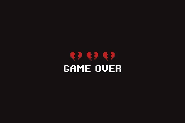 Pixel Game Over — Stock Vector