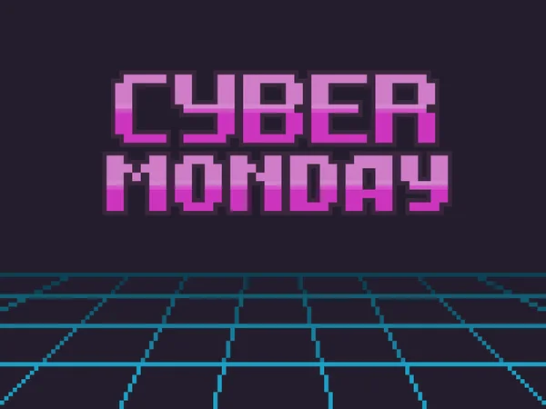 Pixel Art Cyber vrijdag — Stockvector
