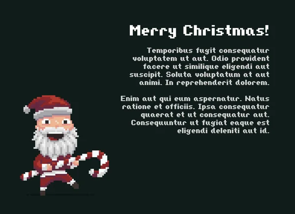 Pixelart Santa — Stock vektor