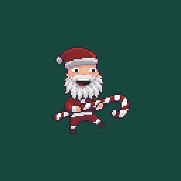 Pixelart Santa — Stock vektor