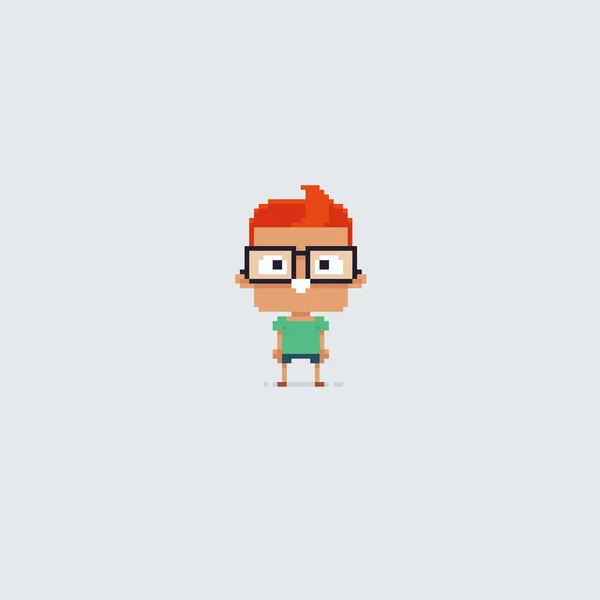 Pixel Art Boy — Stock Vector