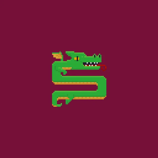 Pixel arte dragón — Archivo Imágenes Vectoriales