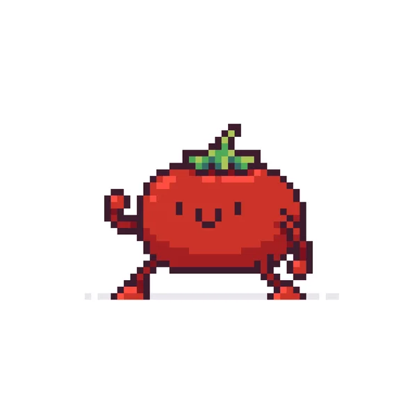 Pixel Art Tomato — Stockový vektor