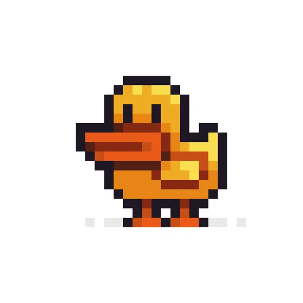 Pixel Art Duck Стоковий вектор