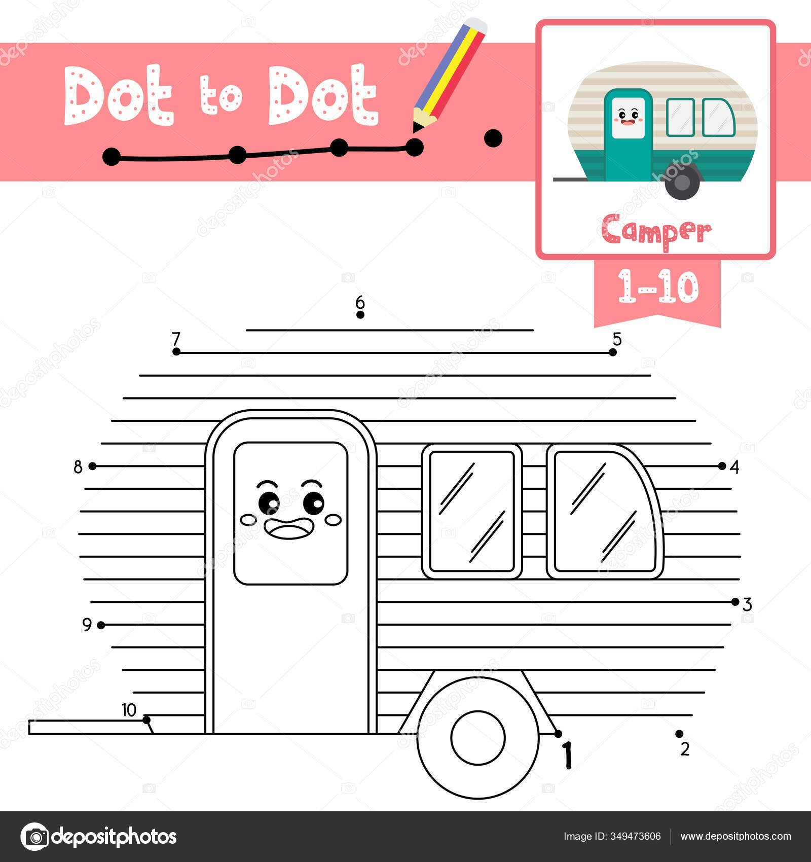 Jogo educativo de labirinto com ônibus kawaii e escola