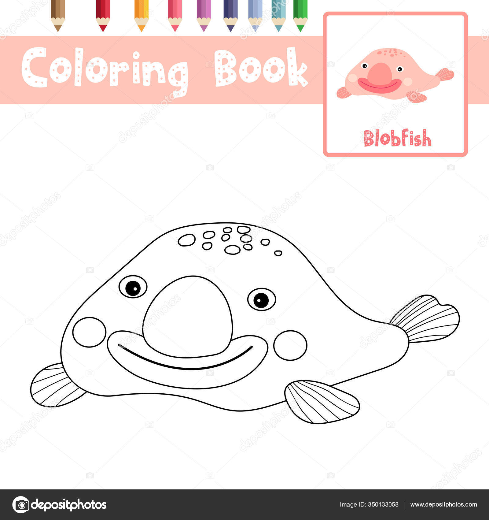 Blobfish é feio Páginas para colorir - Blobfish Coloring Pages