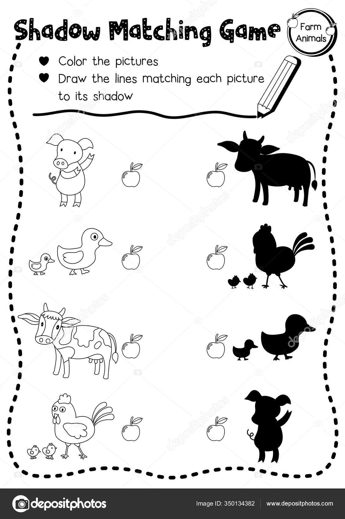 Animais da fazenda Jogos para crianças : animais e actividades