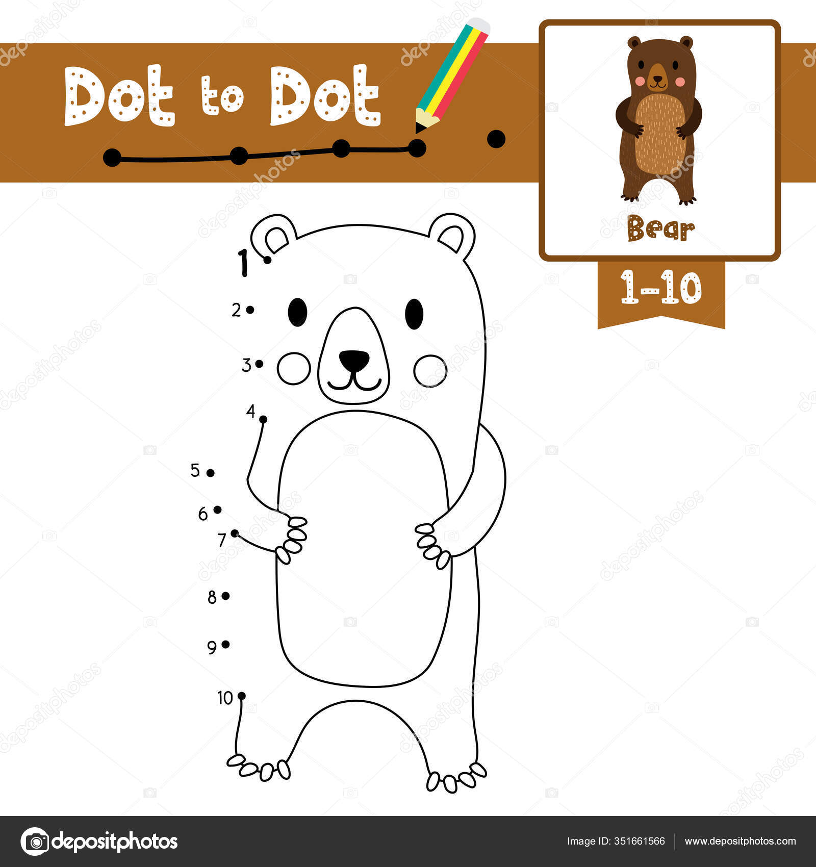 Ponto Ponto Jogo Educativo Livro Colorir Animais Capivara Personagem  Desenhos imagem vetorial de natchapohn© 349473364