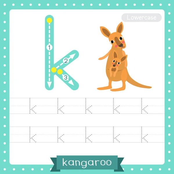 Letra Minúsculas Crianças Bonitos Jardim Zoológico Colorido Animais Abc Alfabeto — Vetor de Stock