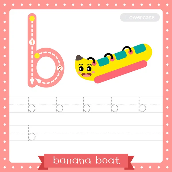 Letter Lowercase Cute Children Colorful Transportations Abc Alphabet Tracing Practice — Stock Vector