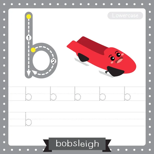 Letter Lowercase Cute Children Colorful Transportations Abc Alphabet Tracing Practice — Stock Vector