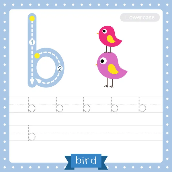 Letter Lowercase Cute Children Colorful Zoo Animals Abc Alphabet Tracing — стоковый вектор