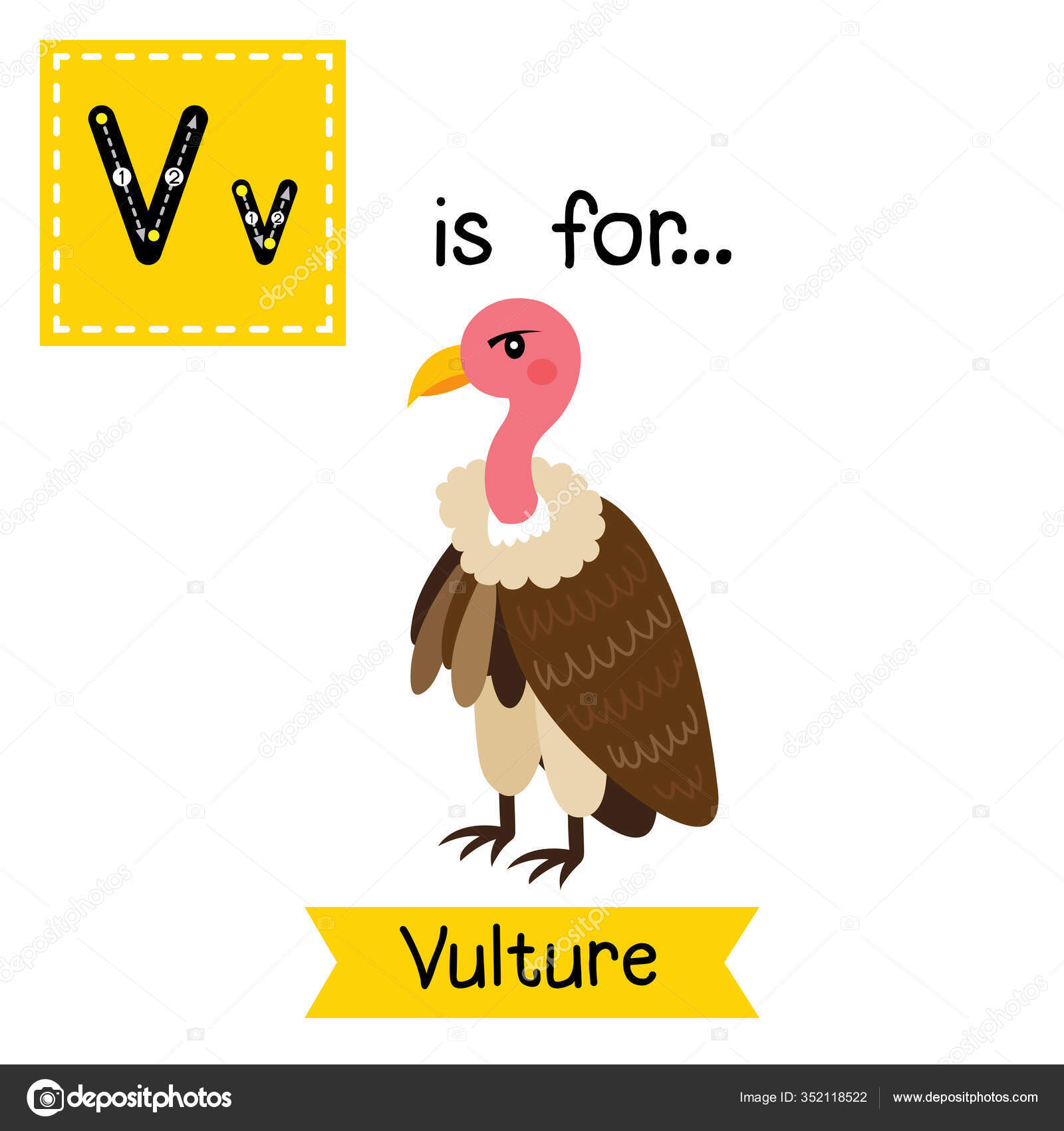 Letter Tracing Vulture Bird Stock Vector Image by ©natchapohn #352118522 Letter Tracing Vulture Bird Stock Vector Image by ©natchapohn #352118522
