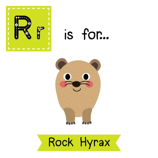 Отслеживание Буквы Rock Hyrax — стоковый вектор