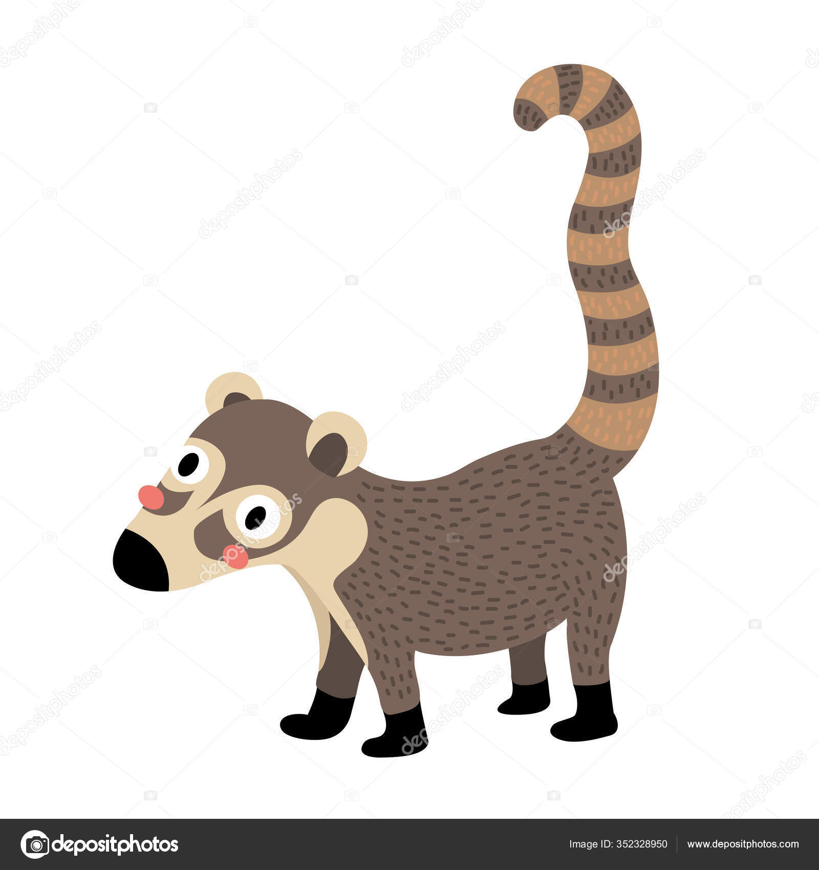 Coati Para Colorear / Western Mountain Coati Coloring Page Free