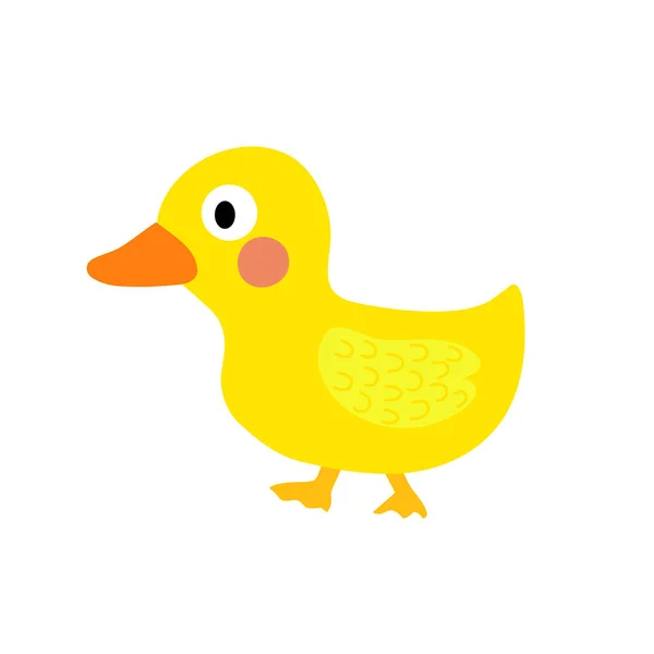 Pato Animal Desenho Animado Personagem Vetor Ilustração — Vetor de Stock