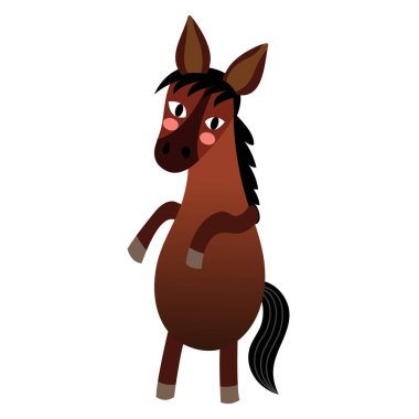 At iki ayaklı hayvan çizgi film karakteri çizimi