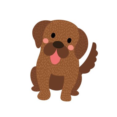 Newfoundland köpeği hayvan çizgi film karakteri çizimi yapıyor..