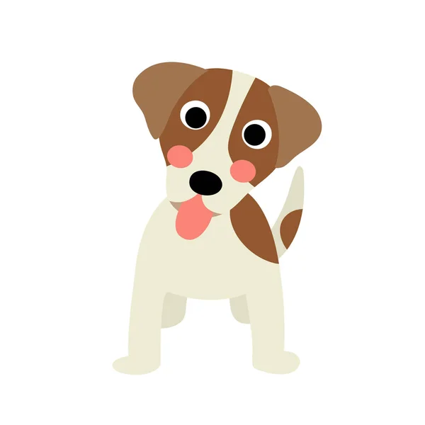 Jack Russell Animal Dessin Animé Personnage Vectoriel Illustration — Image vectorielle
