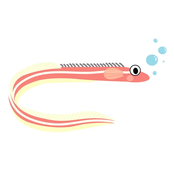 Quillfish Animal Desenho Animado Personagem Vetor Ilustração — Vetor de Stock