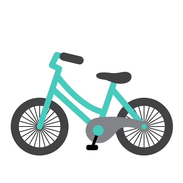 Bicicleta Transporte Dibujos Animados Personaje Vista Lateral Aislado Fondo Blanco — Vector de stock