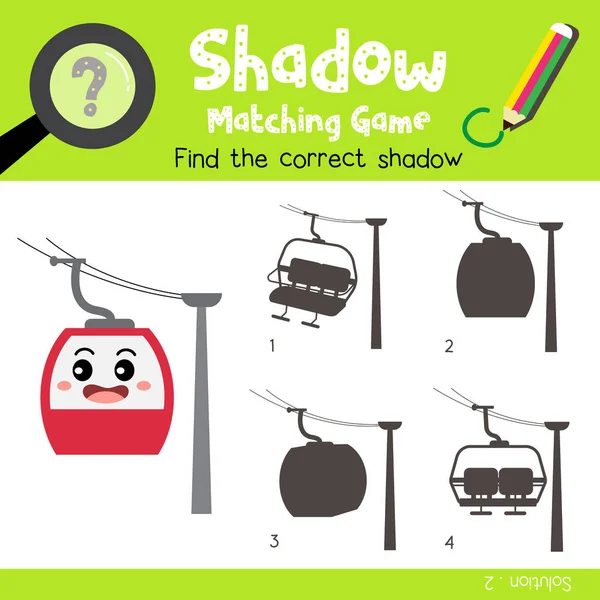 섀도우 Shadow Match 사이드 게임에서는 유아원 아이들의 액티비티 시트에 배전을 — 스톡 벡터
