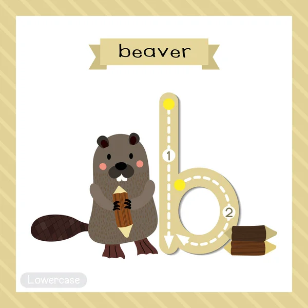 Letter Lowercase Cute Children Colorful Zoo Animals Abc Alphabet Tracing — стоковый вектор