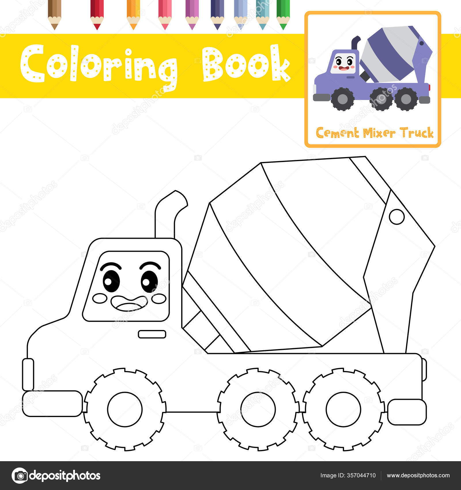 Desenhos para colorir de desenho de um caminhão de transporte para colorir  