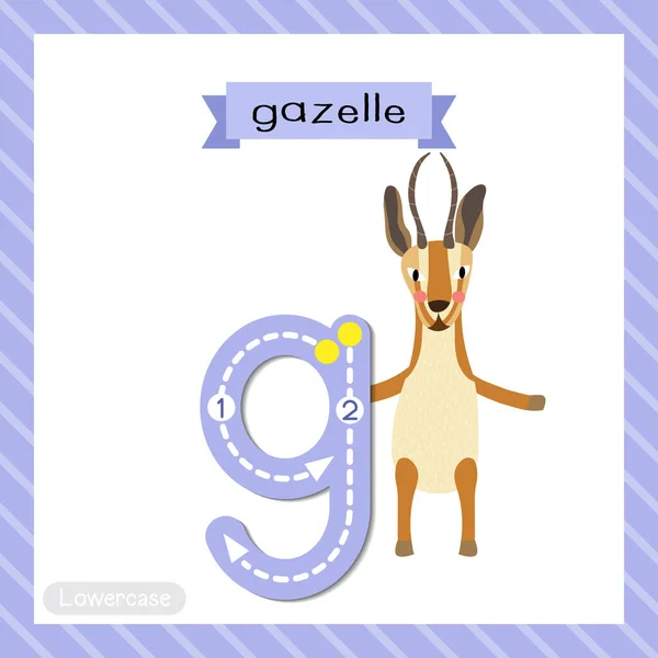 Carta Minúsculas Crianças Bonitos Jardim Zoológico Colorido Animais Abc Alfabeto —  Vetores de Stock