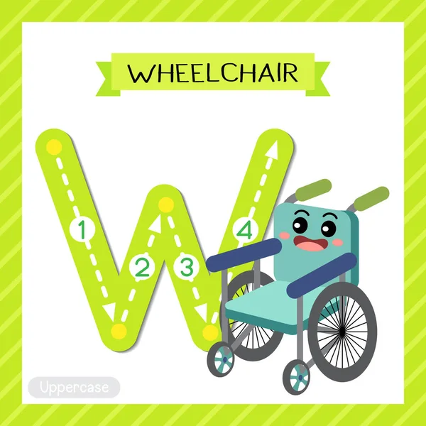 Büyük Harfi Sevimli Çocuklar Renkli Taşımacılık Abc Alfabesi Tekerlekli Sandalyenin — Stok Vektör