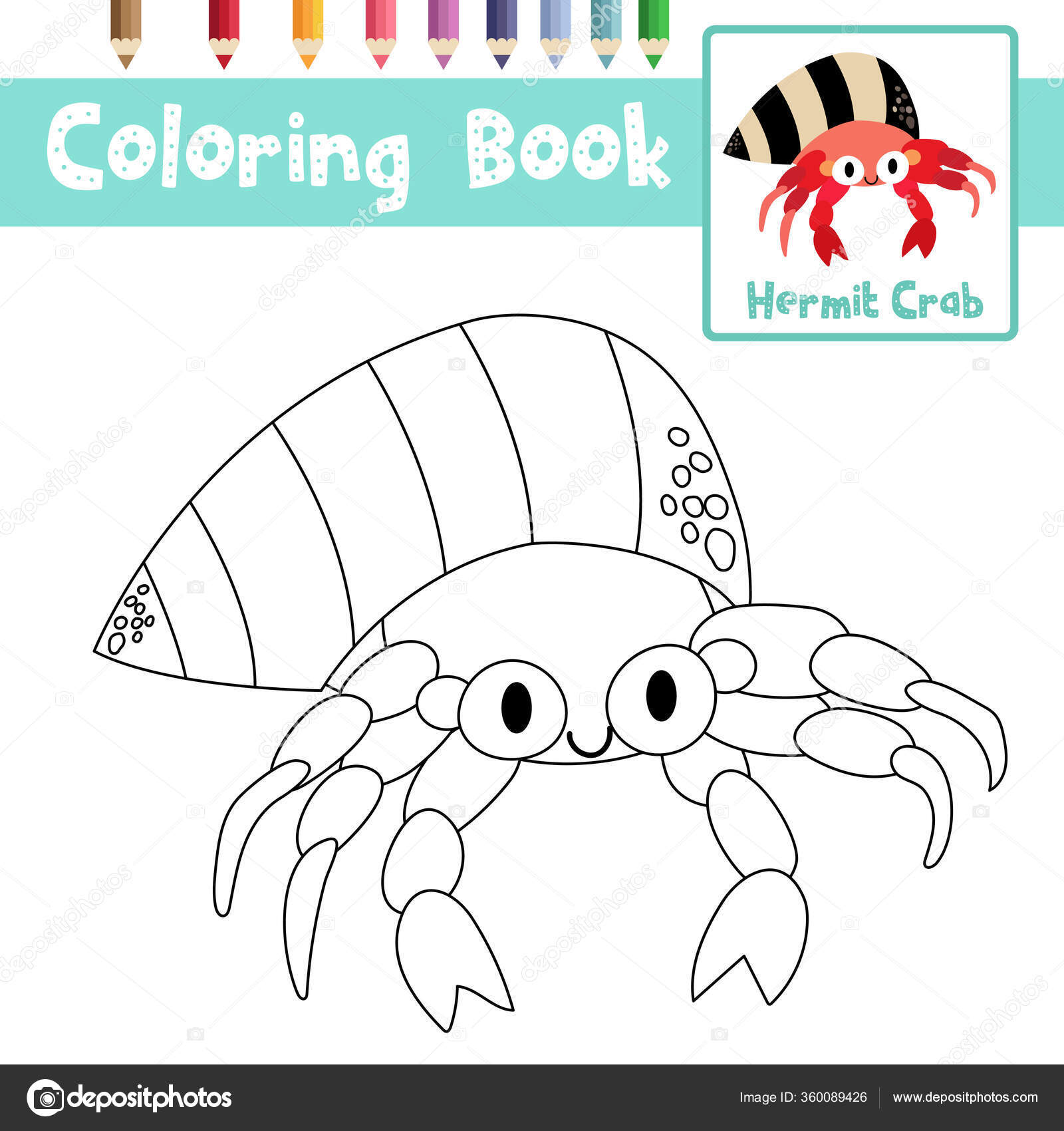 34+ Coloring Page Crab Pictures
