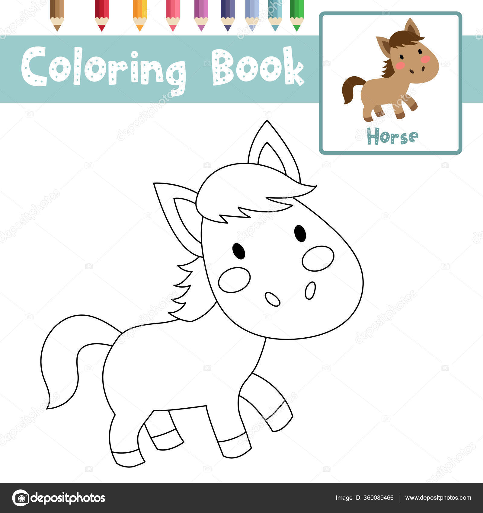 Desenhos de CAVALO PARA COLORIR para crianças