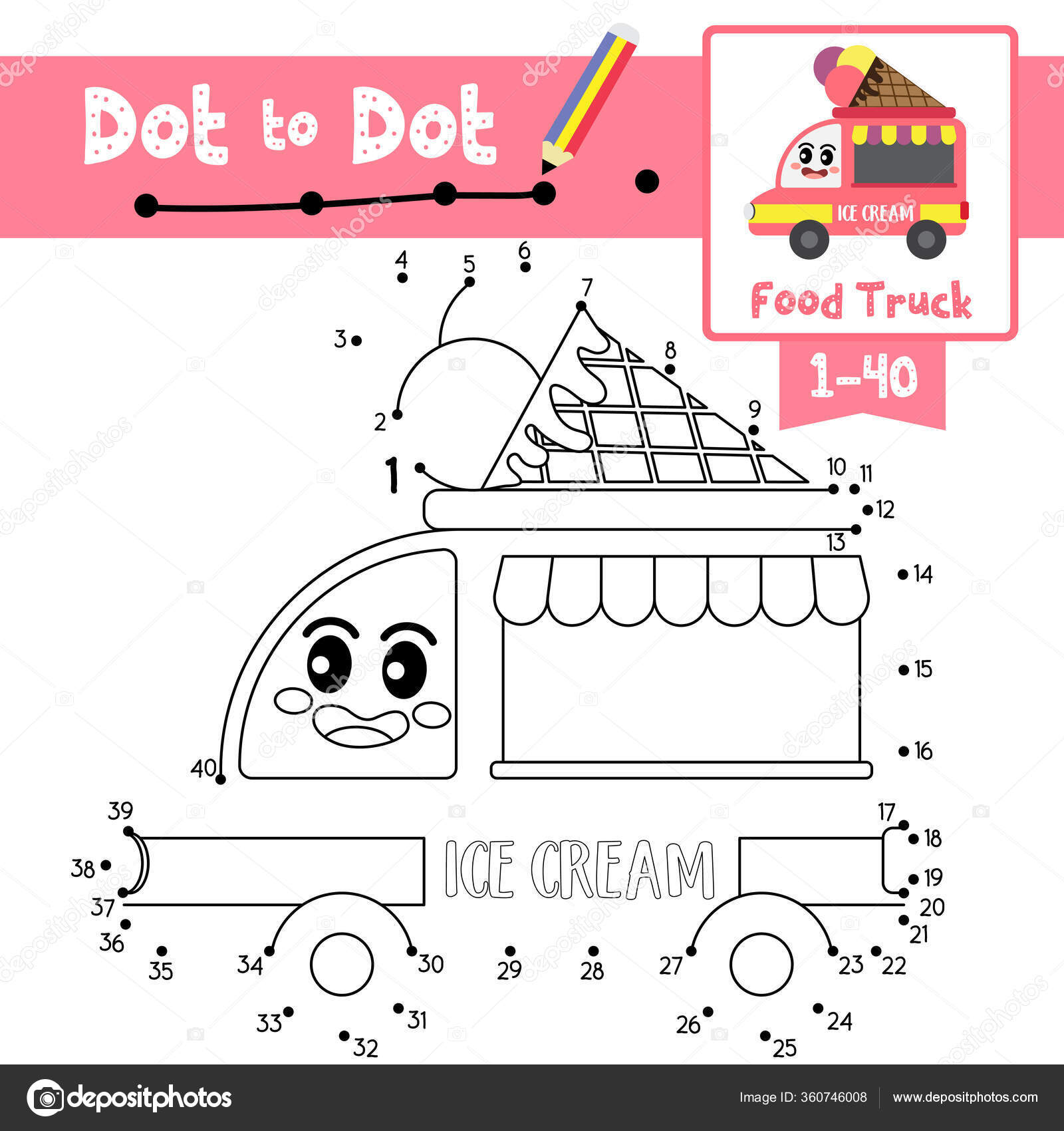 Ice Cream Drawing Activity | Summer Art Coloring / Drawing Printable