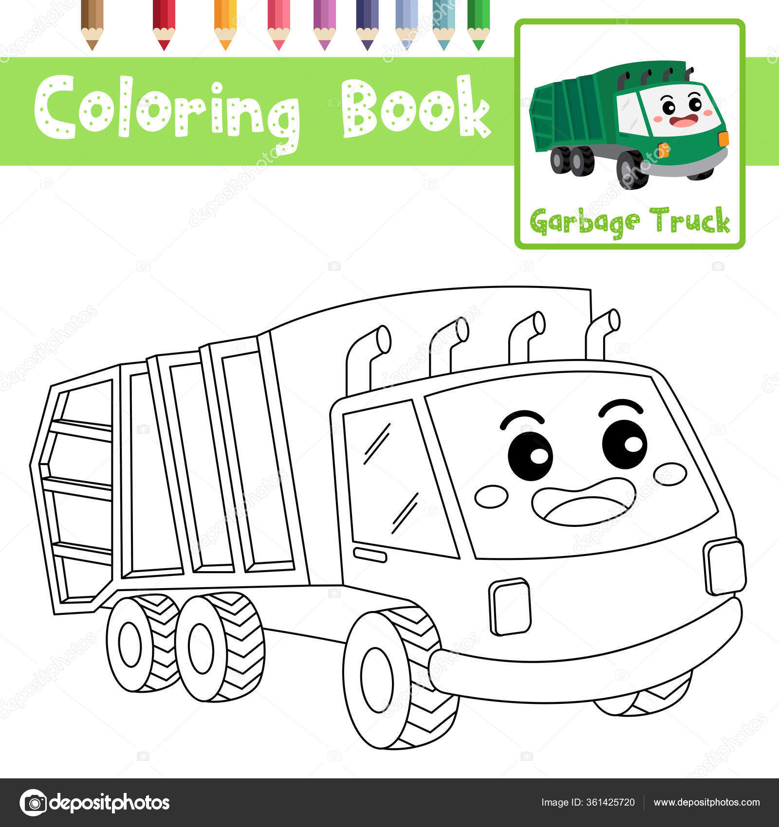 Desenho de Caminhão de transporte para colorir