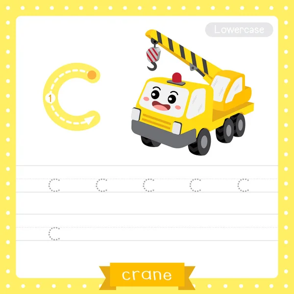 Lettre Transports Colorés Pour Enfants Mignons Minuscules Abc Alphabet Tracing — Image vectorielle