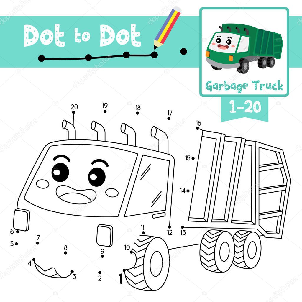 Dot Dot Juego Educativo Libro Para Colorear Camiones Basura