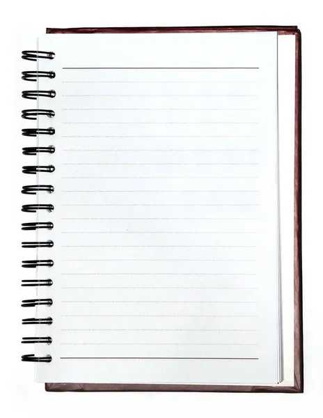 Notebook com papel de linha — Fotografia de Stock