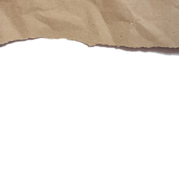 Розрізаний коричневий папір ізольований — стокове фото