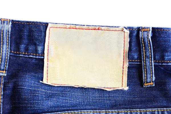 Płótnie label jeans — Zdjęcie stockowe