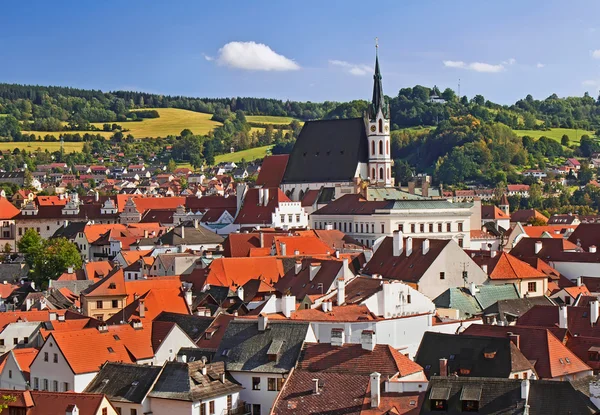 View of Cesky Krumlov from the castle — Stock Photo, Image