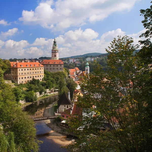 View of Cesky Krumlov from the castle — Stock Photo, Image