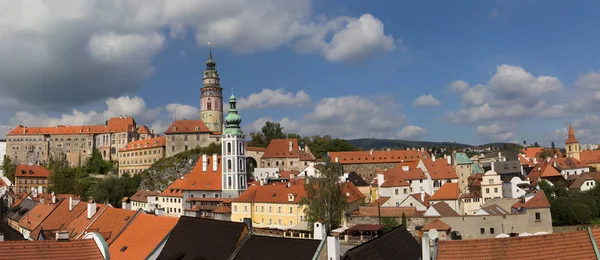 Cesky Krumlov. Panoráma. Dél-Csehország, Cseh Köztársaság. — Stock Fotó
