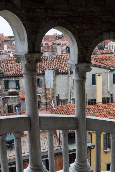 Vista Escada Espiral Palazzo Contarini Del Bovolo Veneza Itália — Fotografia de Stock