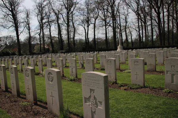 Militaire Begraafplaats Oosterbeek Voor Gelogen Troepen Uit Oorlog Van Wereld — Stockfoto