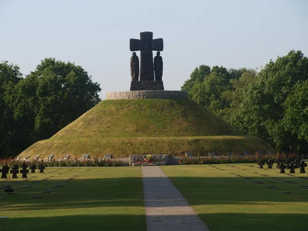 Deutscher Friedhof Cambe Der Normandie Soldaten Aus Dem Weltkrieg Begraben — Stockfoto