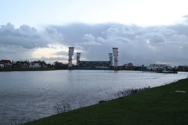 Barrière Eau Nommée Algerakering Est Fermée Raison Niveau Élevé Eau — Photo