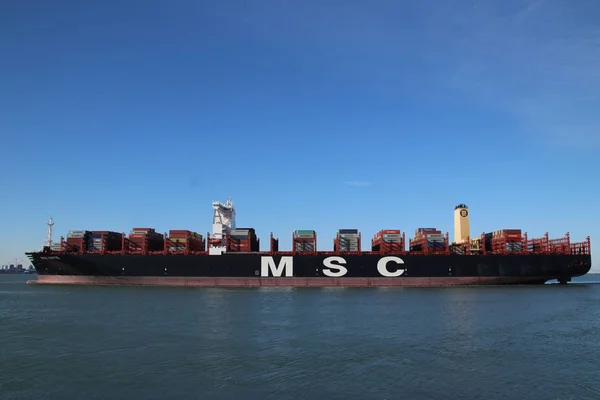 Msc Ditte Llega Puerto Rotterdam Terminal Maasvlakte — Foto de Stock