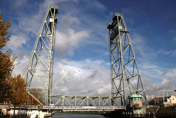 Stalen Verticale Brug Gouwe Bij Waddinxveen — Stockfoto